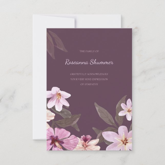 Cartões de agradecimentos de simpatia das orquídea (Frente)