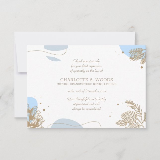 Cartões de agradecimentos de Simpatia de inverno (Frente)