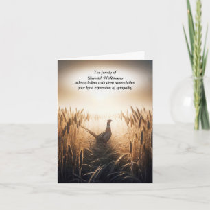 Cartões de agradecimentos de Simpatia de Outono