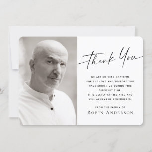 Cartões de agradecimentos de simpatia do funeral d