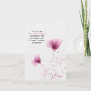 Cartões de agradecimentos de Simpatia Floral Rosa