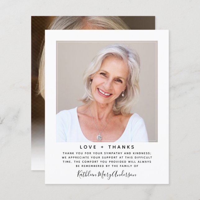 Cartões de agradecimentos de Simpatia Fotográfica  (Frente/Verso)