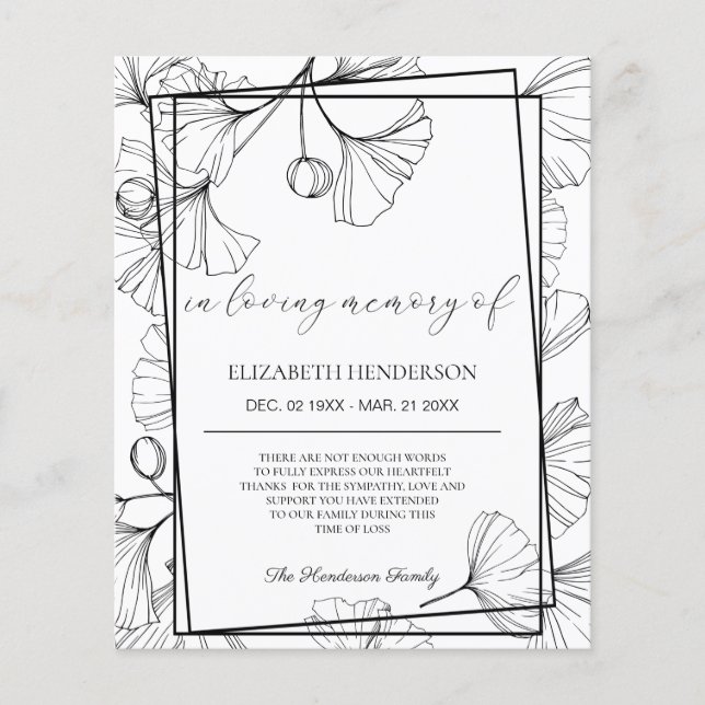 CARTÕES DE AGRADECIMENTOS de simpatia orçamental.  (Frente)