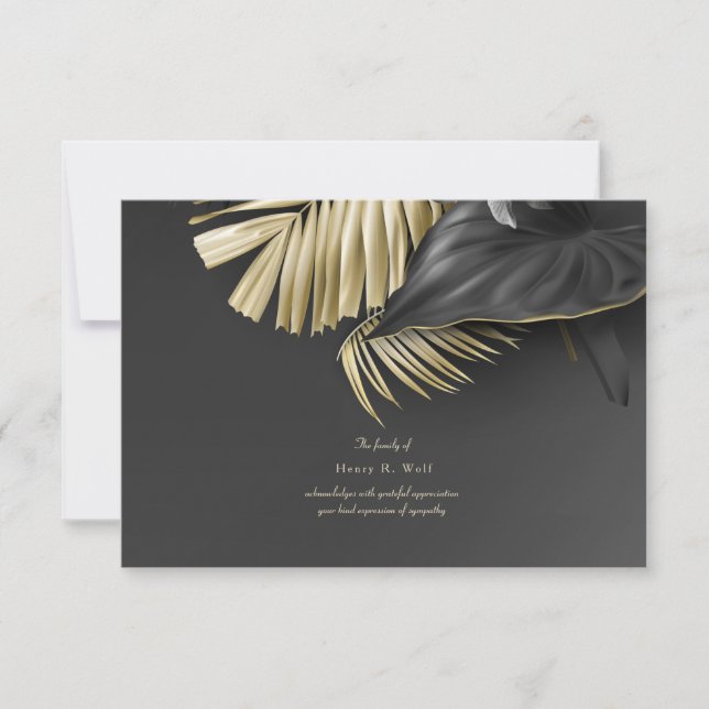 Cartões de agradecimentos de Simpatia por Folhas T (Frente)