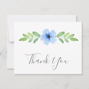 Cartões de agradecimentos de Swag Floral Azul