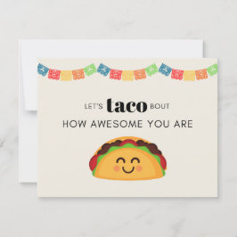 Cartões de agradecimentos de Taco