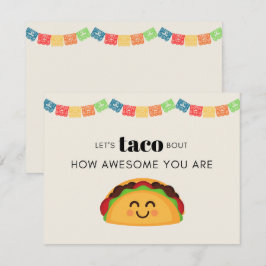 Cartões de agradecimentos de Taco