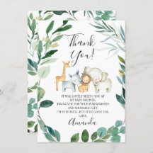 Cartões de agradecimentos de terra de animais selv