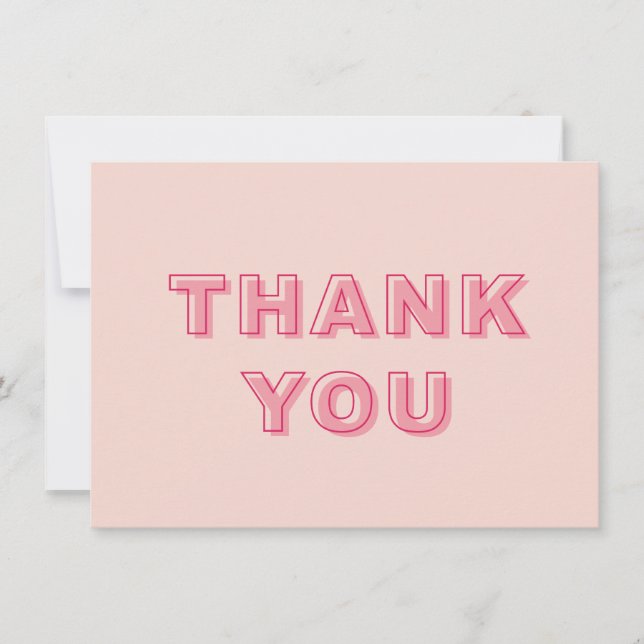 Cartões de agradecimentos de Texto do Tipo Negrito (Frente)