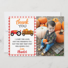 Cartões de agradecimentos de Trator de Abóbora Ver