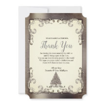 Cartões de agradecimentos De Vintagem De Folha-Dou