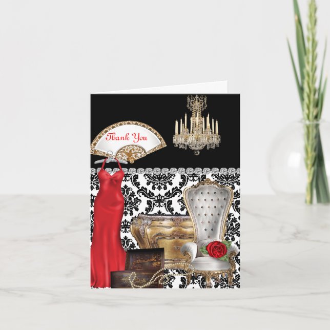 Cartões de agradecimentos DE VINTAGEM PARA OS NAMO (Frente)