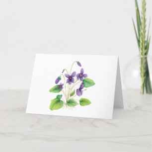 Cartões de agradecimentos de Violetas de Aquarela