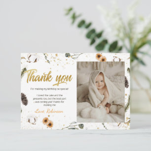 Cartões de agradecimentos de Winter Onederland com