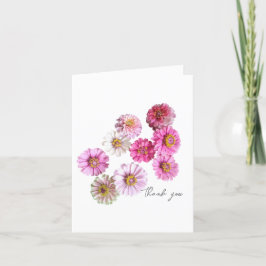 Cartões de agradecimentos de Zinnia Rosa