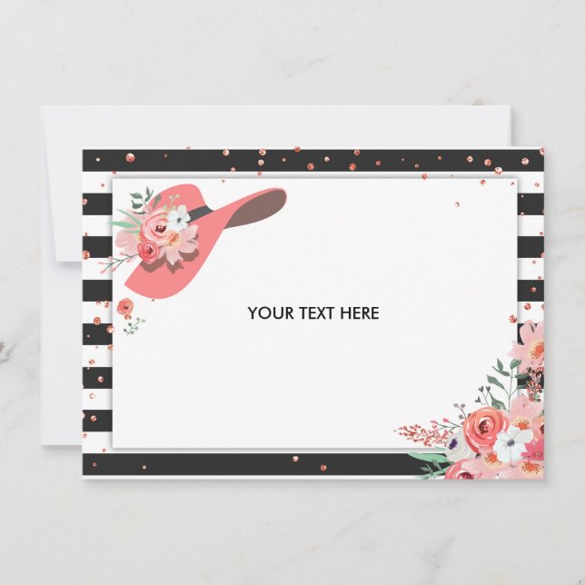 Cartões de agradecimentos Derby Chá de panela Vist (Frente)