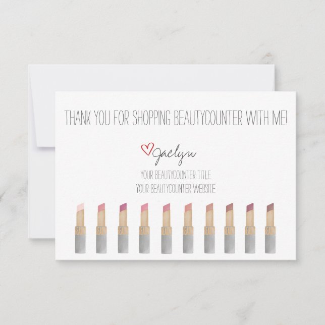 Cartões de agradecimentos desenhado à mão (Frente)