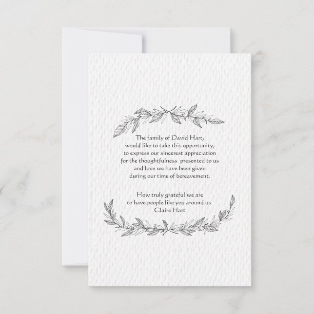 Cartões de agradecimentos desenhados mão do (Frente)