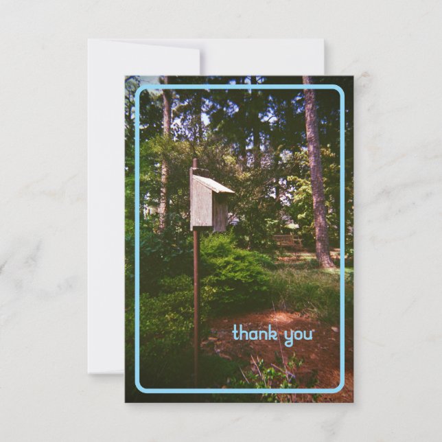 Cartões de agradecimentos do alimentador de pássar (Frente)