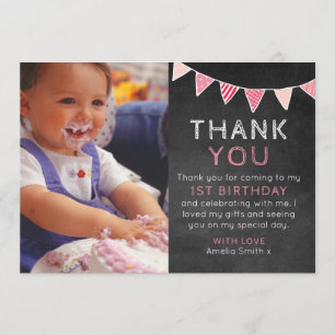 Cartões de agradecimentos do aniversário da