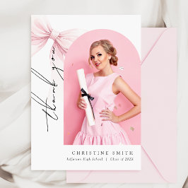 Cartões de agradecimentos do arco de graduação de 