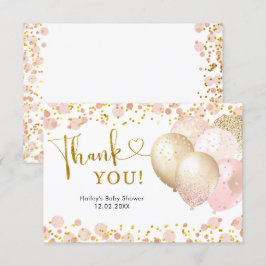 Cartões de agradecimentos do Balão de Blush Rosa