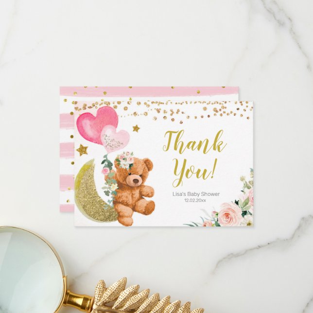 Cartões de agradecimentos do Balão Rosa-Rosa do Ur (Frente/Verso In Situ)