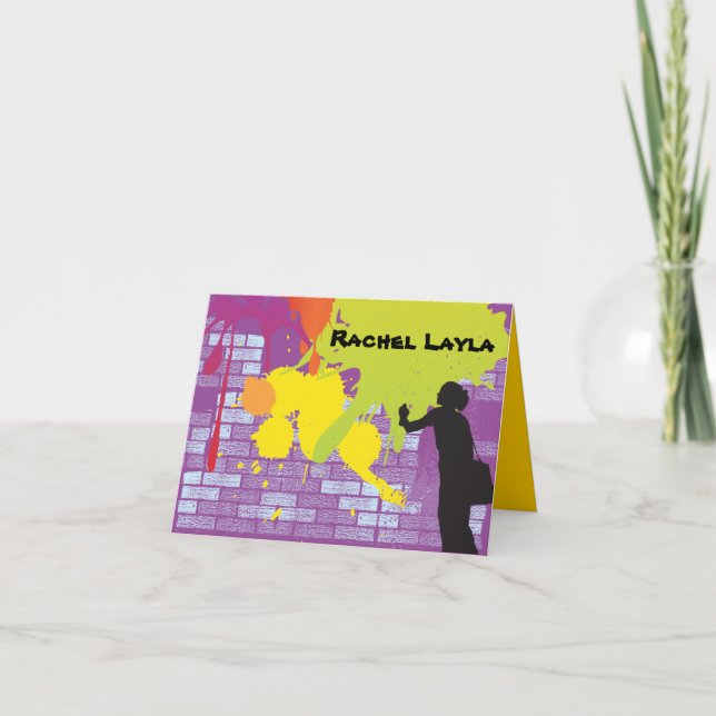 Cartões de agradecimentos Do Bat Mitzvah, Artista  (Frente)