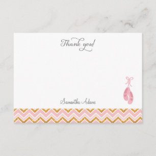 Cartões de agradecimentos do Calçado de Balé ro