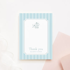 Cartões de agradecimentos do carrinho de bebê de p