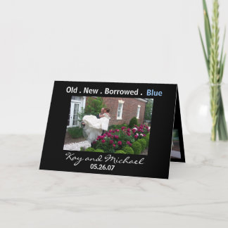 Cartões de agradecimentos do casamento