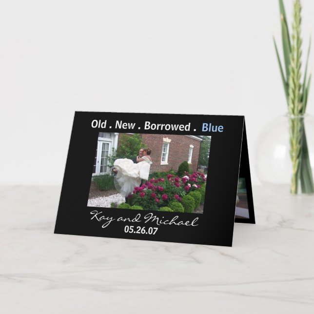 Cartões de agradecimentos do casamento (Frente)