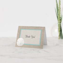 Cartões de agradecimentos do casamento de praia do