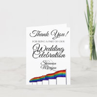 Cartões de agradecimentos do casamento do orgulho