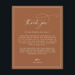 Cartões de agradecimentos do Casamento outono Terr<br><div class="desc">Este eterno,  romântico,  apresenta um roteiro moderno emparelhado com texto ousado. Por favor,  entre em contato comigo se precisar de ajuda com este design.</div>