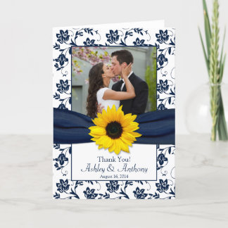 Cartões de agradecimentos do casamento tema