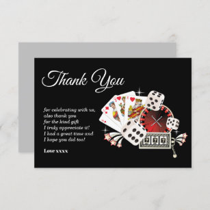 cartões de agradecimentos do casino
