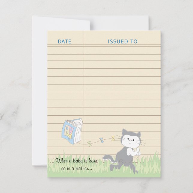 Cartões de agradecimentos do chá de fraldas, Azul/ (Frente)