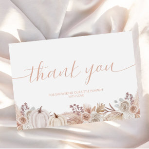 Cartões de agradecimentos do Chá de fraldas Boho P