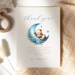 Cartões de agradecimentos do Chá de fraldas da Lua