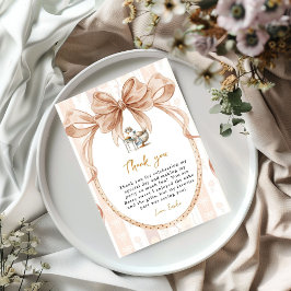 Cartões de agradecimentos do Chá de fraldas de emp