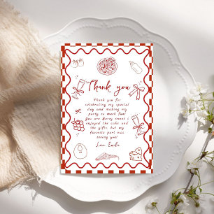 Cartões de agradecimentos do Chá de fraldas de ent