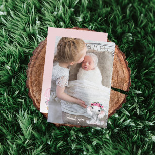 Cartões de agradecimentos do Chá de fraldas do B