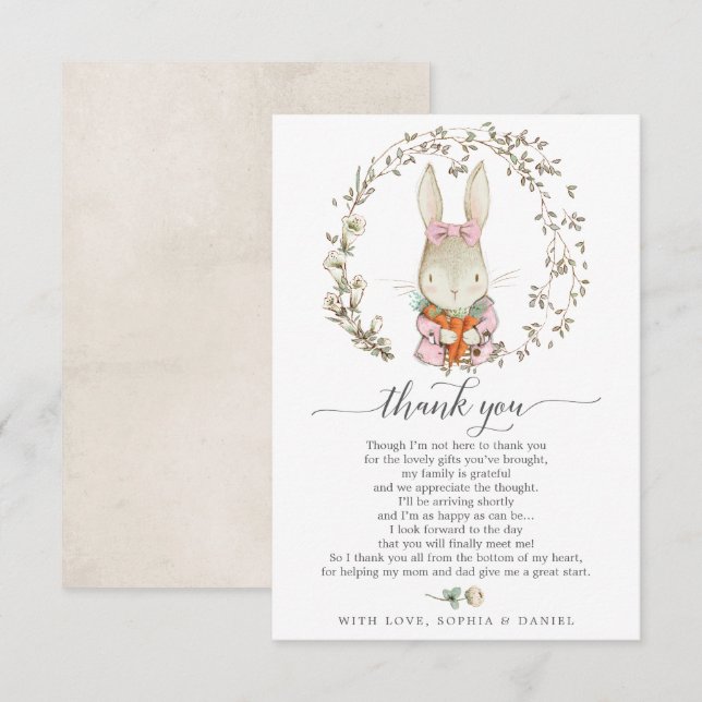 Cartões de agradecimentos do Chá de fraldas do Coe (Frente/Verso)