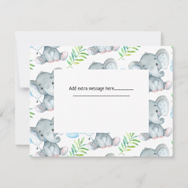 Cartões de agradecimentos do Chá de fraldas do Ele (Verso)