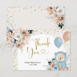 Cartões de agradecimentos do Chá de fraldas do Urs