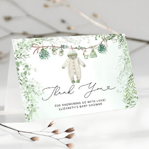 Cartões de agradecimentos do Chá de fraldas Eucaly