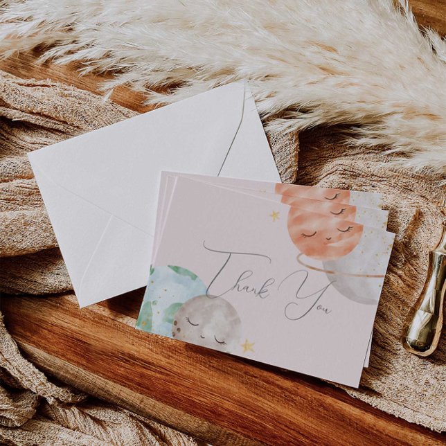 Cartões de agradecimentos do Chá de fraldas extern (Criador carregado)