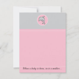 Cartões de agradecimentos do chá de fraldas, golfi