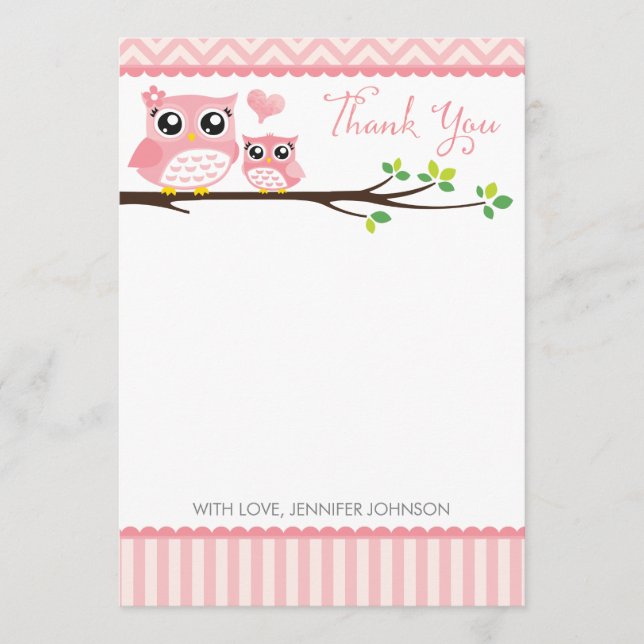 Cartões de agradecimentos do Chá de fraldas | Rapa (Frente)